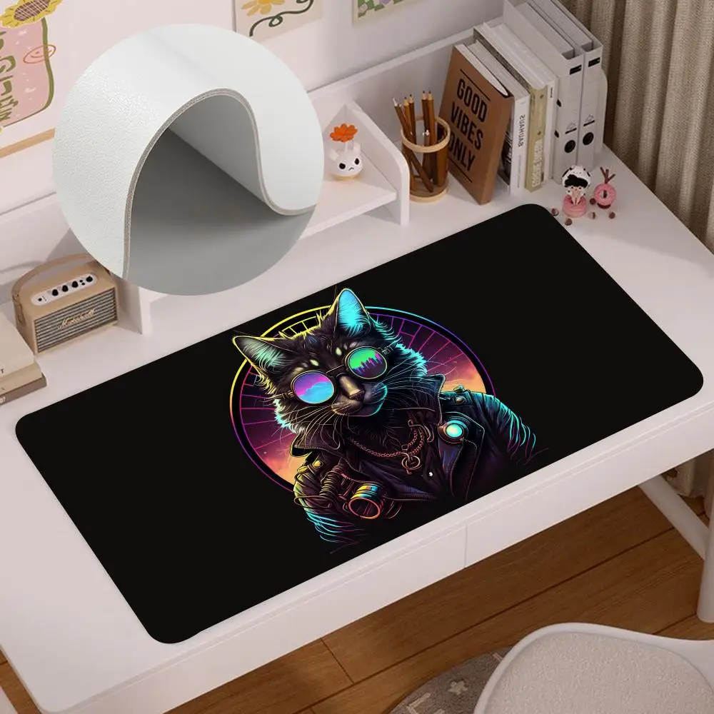 

Cute Cat Mouse Pad Mice Pad Leather Mouse Mat PC Game Accessories Double Sided PU Desk Mats Carpet Anti-slip Waterproof mousepad