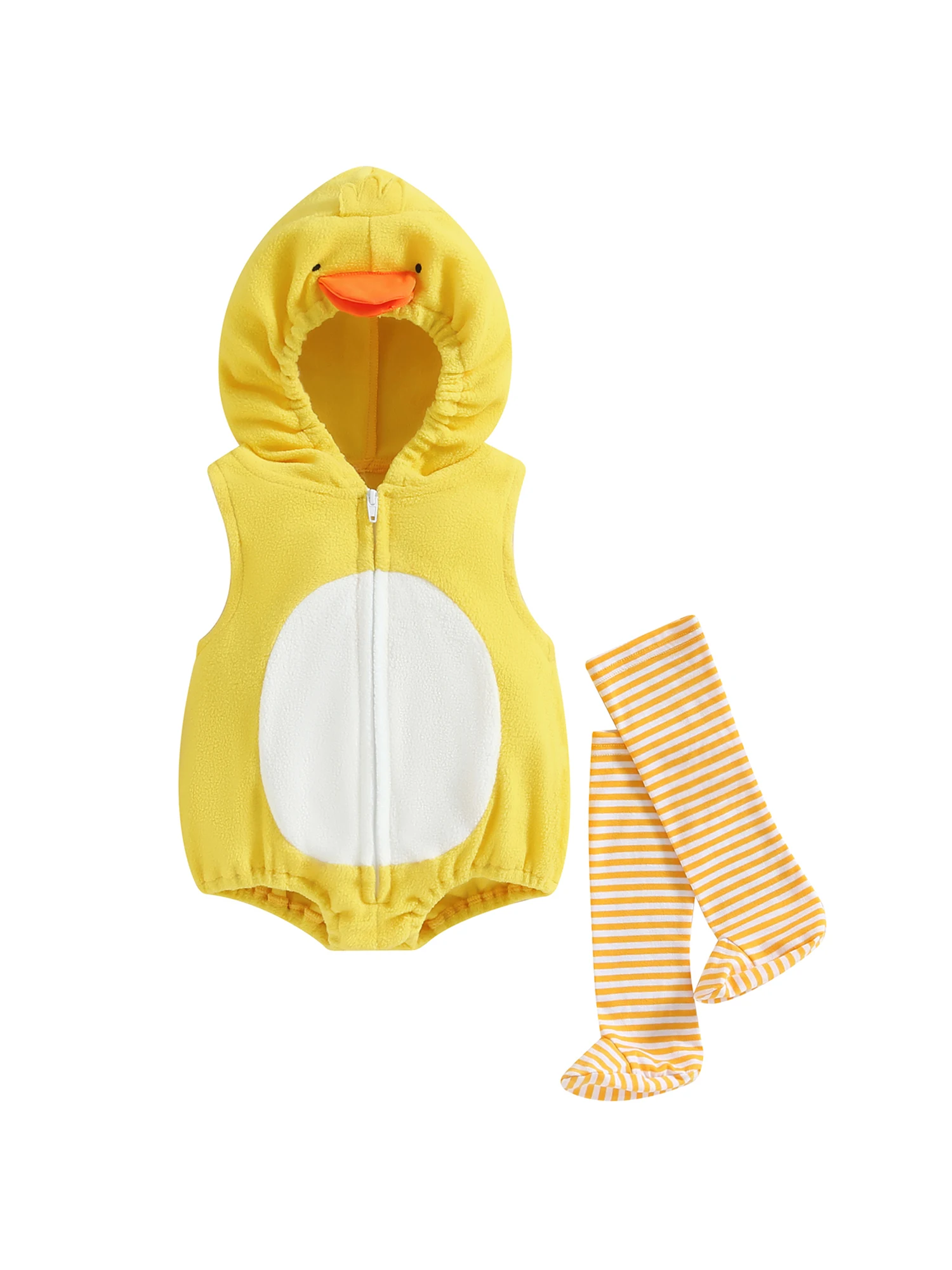 Cute Infant Halloween Costume Animal Cosplay Hooded Romper Jumpsuit with Striped Leg Warmers
Cute Infant Halloween Costume Animal Cosplay Hooded Romper Jumpsuit with Striped Leg Warmers