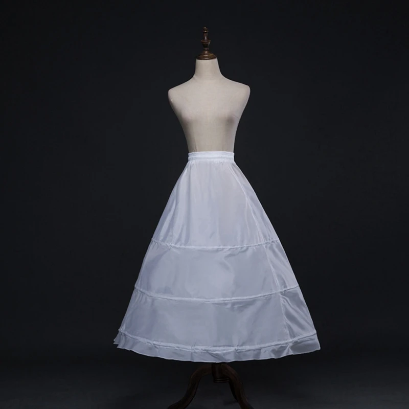 

White Short Wedding dress Petticoats 3 Hoops Boneless Petticoat Simple lolita dress Underskirts Jupon vestido de noiva jupon