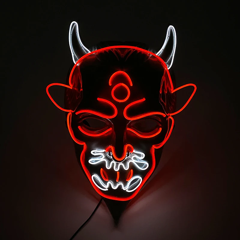 LED Demon Mask Flashing Party Halloween Dance DJ Party Masquerade Devil Luminescent Cosplay Mask LED Horror Mask Cosplay Props
LED Demon Mask Flashing Party Halloween Dance DJ Party Masquerade Devil Luminescent Cosplay Mask LED Horror Mask Cosplay Props