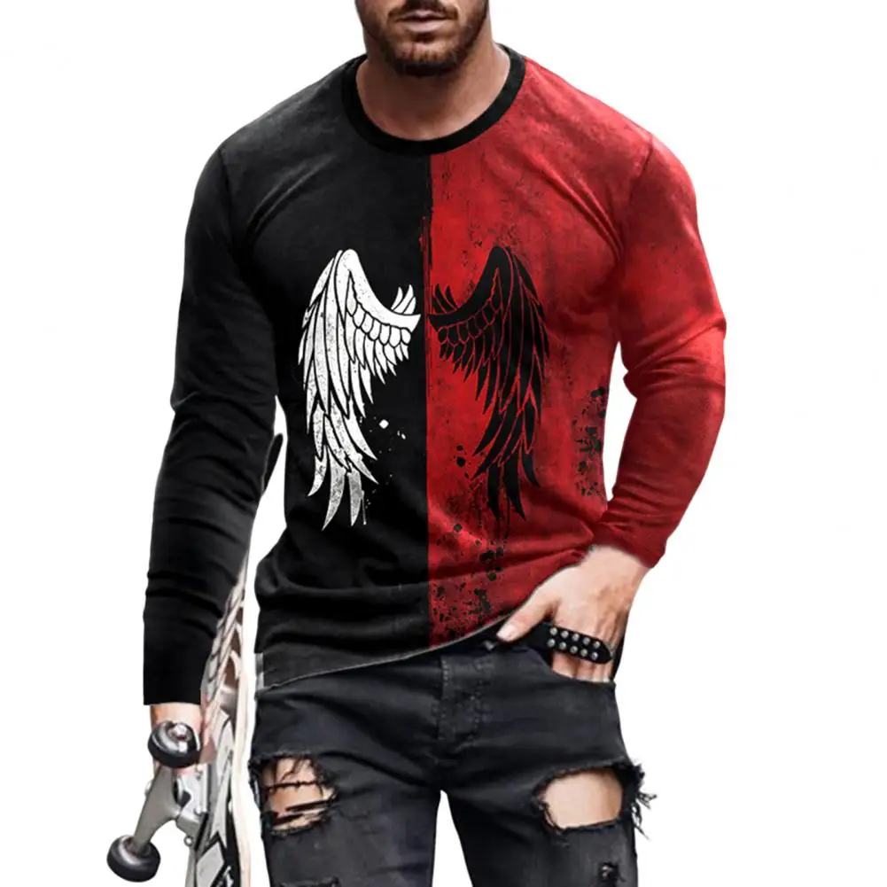 Long Sleeve Men T-shirt 3D Wing Print Summer Casual Round Neck Tee T Shirt Autumn Top Streetwear
Long Sleeve Men T-shirt 3D Wing Print Summer Casual Round Neck Tee T Shirt Autumn Top Streetwear