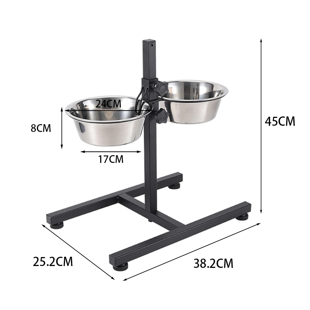 Voltsify Adjustable Height Double-Bowl Pet Feeder with Stainless Steel Bowls & Secure Locking Clip: 3 - 5 Days Free Delivery Only UK Voltsify Adjustable Height Double-Bowl Pet Feeder with Stainless Steel Bowls & Secure Locking Clip: 3 - 5 Days Free Delivery Only UK