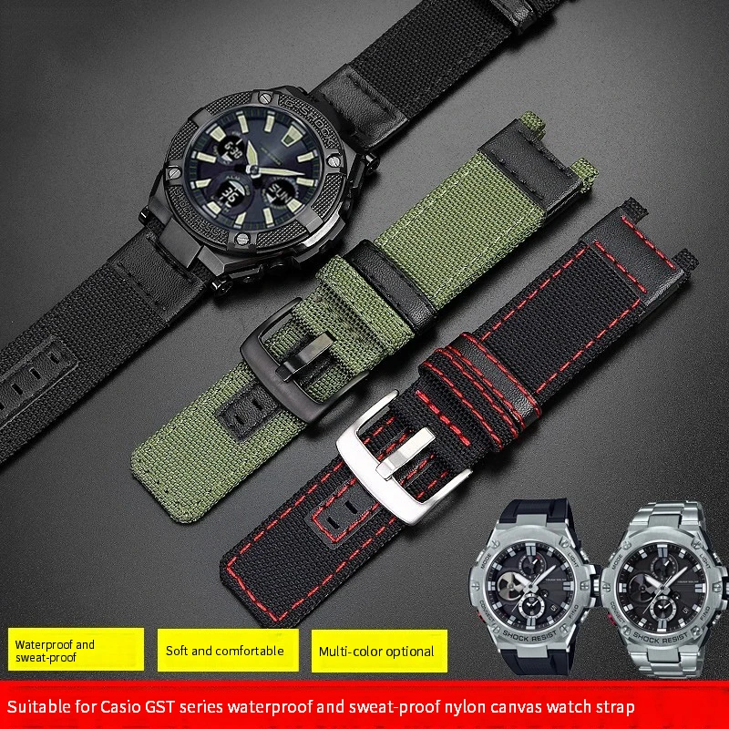 For Casio G-Shock Watch Band GST-B100/S130/W300G/400G/W330/W120 Series Canvas watchband For Men Bracelet Wristband
For Casio G-Shock Watch Band GST-B100/S130/W300G/400G/W330/W120 Series Canvas watchband For Men Bracelet Wristband