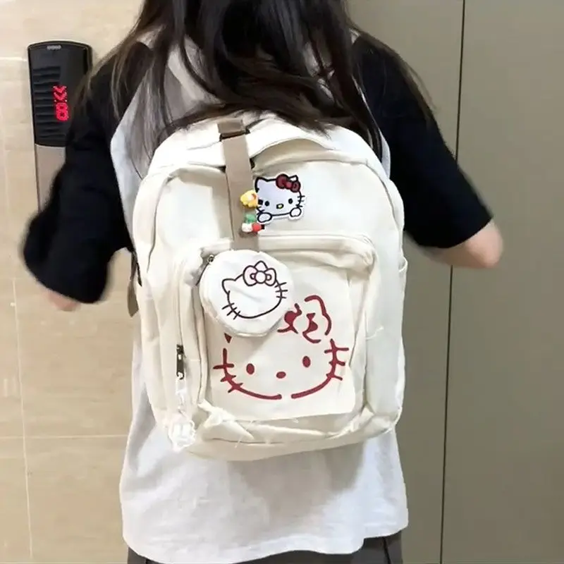 

Hellokitty Schoolbag Millennium Retro Sweet Girl Cute Hello Kitty Schoolbag Casual College Style Backpack Large Capacity