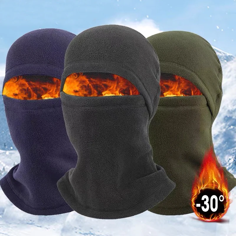 

Winter Polar Coral Hat Fleece Balaclava Men Face Mask Neck Warmer Beanies Thermal Head Cover Tactical Military Sports Scarf Caps