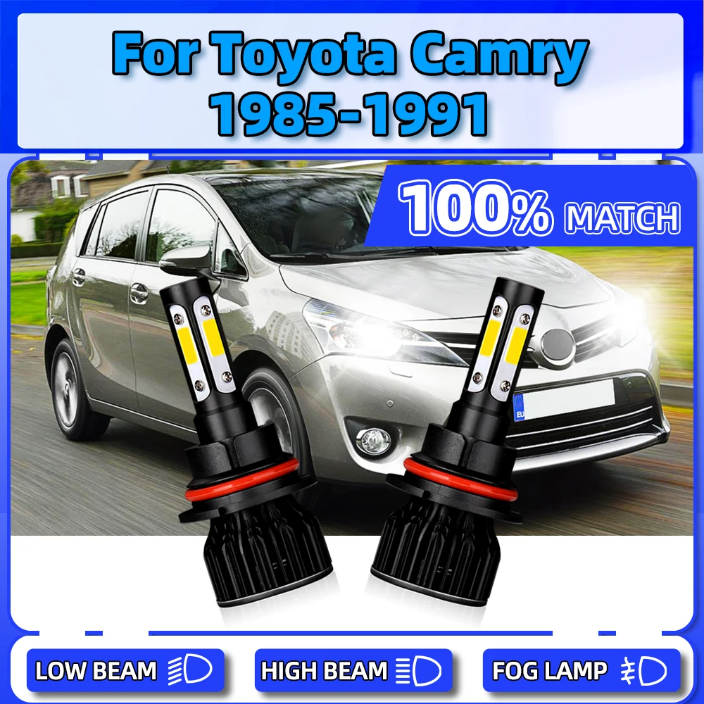 

20000LM 120W LED Headlight Bulbs 6000K White 12V High Low Beam Auto Lights For Toyota Camry 1985 1986 1987 1988 1989 1990 1991