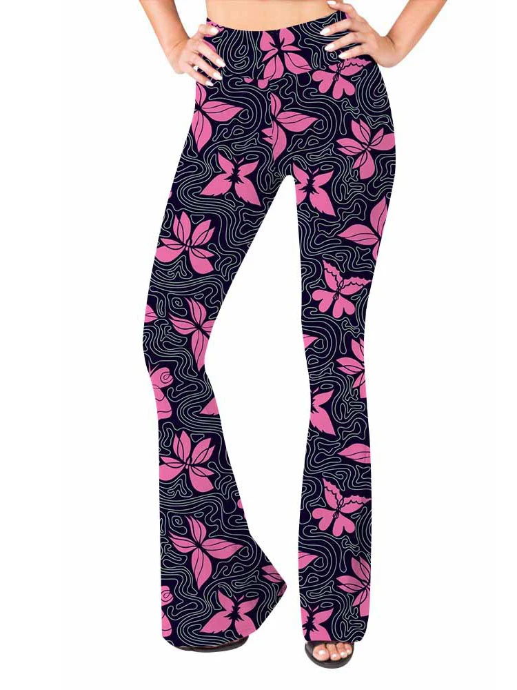 Women's 3D Print Slim Flared Pants Stretch Bell Bottom Trousers Ladies High Waist Fashion Pantalones Streetwear
Women's 3D Print Slim Flared Pants Stretch Bell Bottom Trousers Ladies High Waist Fashion Pantalones Streetwear