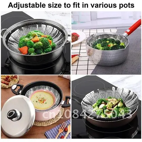 

Lotus Steamer Stainless Steel Folding Food Steamer Vegetable And Fruit Basket Mesh Cookware Cooking Utensils Kitchen Tools