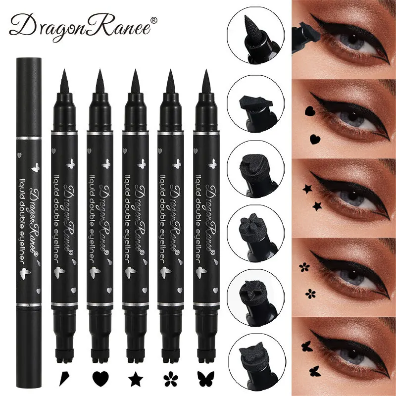 

Double-Head Eye Shadow Pencil Waterproof Eye Makeup Star Seal Eyeliner Versatile Eye Makeup Tool Heart Plum Embellished Eye Tail