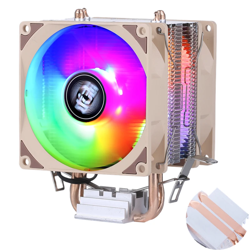 Cpu Cooler Cooling Fan RGB 90mm 2 Copper Pipe X79 X99 Motherboard AM4 For Intel LGA 2011 1200 1356 1150 1156 1155 1700 Processor
Cpu Cooler Cooling Fan RGB 90mm 2 Copper Pipe X79 X99 Motherboard AM4 For Intel LGA 2011 1200 1356 1150 1156 1155 1700 Processor