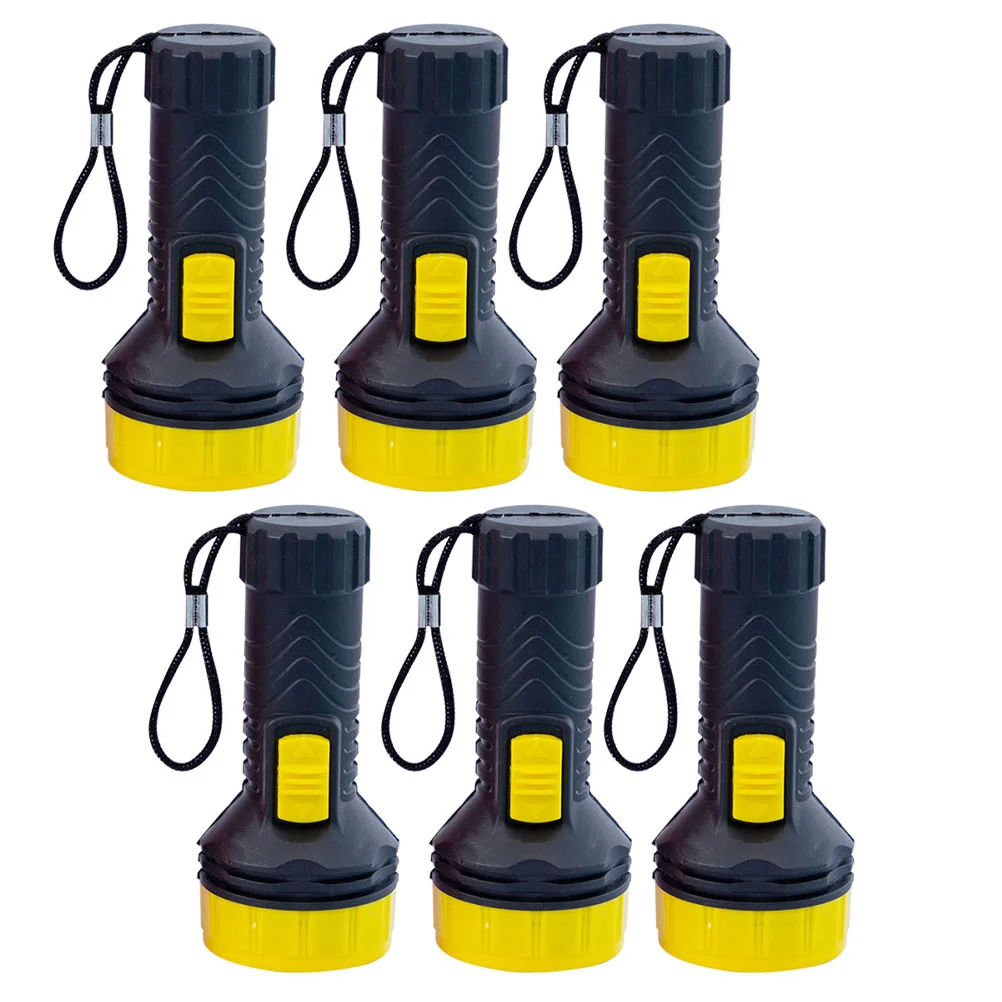 

6 Pcs Mini Flashlight LED Multi-functional Toy Flashlights with Lanyards for Kids Super Bright Small Abs Child Gifts
