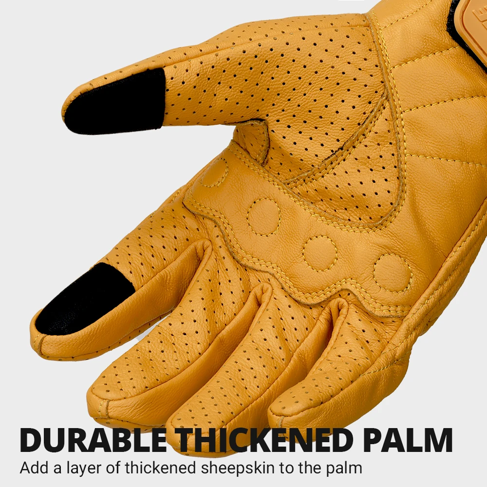 Leather Motorcycle Gloves Summer Breathable Mesh Moto Gloves Touch Function Motorbike Gloves Motocross Off-Road Racing Gloves Leather Motorcycle Gloves Summer Breathable Mesh Moto Gloves Touch Function Motorbike Gloves Motocross Off-Road Racing Gloves