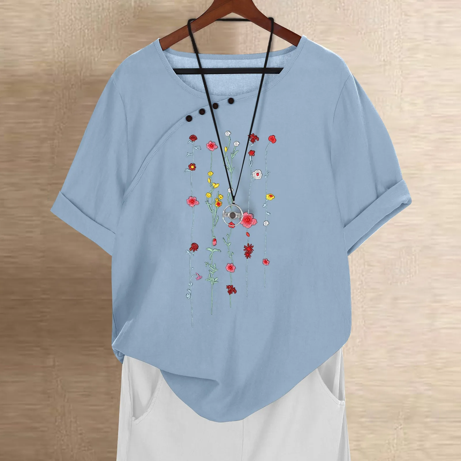 Floral T Shirt For Women Summer O Neck Harajuku Clothes 3D Print Short Sleeve Tees Casual Blouse Ladies Fashion Pullover Tops
Floral T Shirt For Women Summer O Neck Harajuku Clothes 3D Print Short Sleeve Tees Casual Blouse Ladies Fashion Pullover Tops