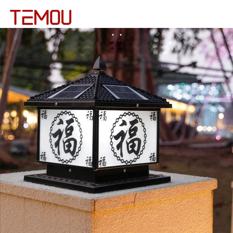 

Уличная лампа-столб на солнечной батарее, креативное китайское освещение, водонепроницаемое IP65 для дома, виллы, двора, крыльца