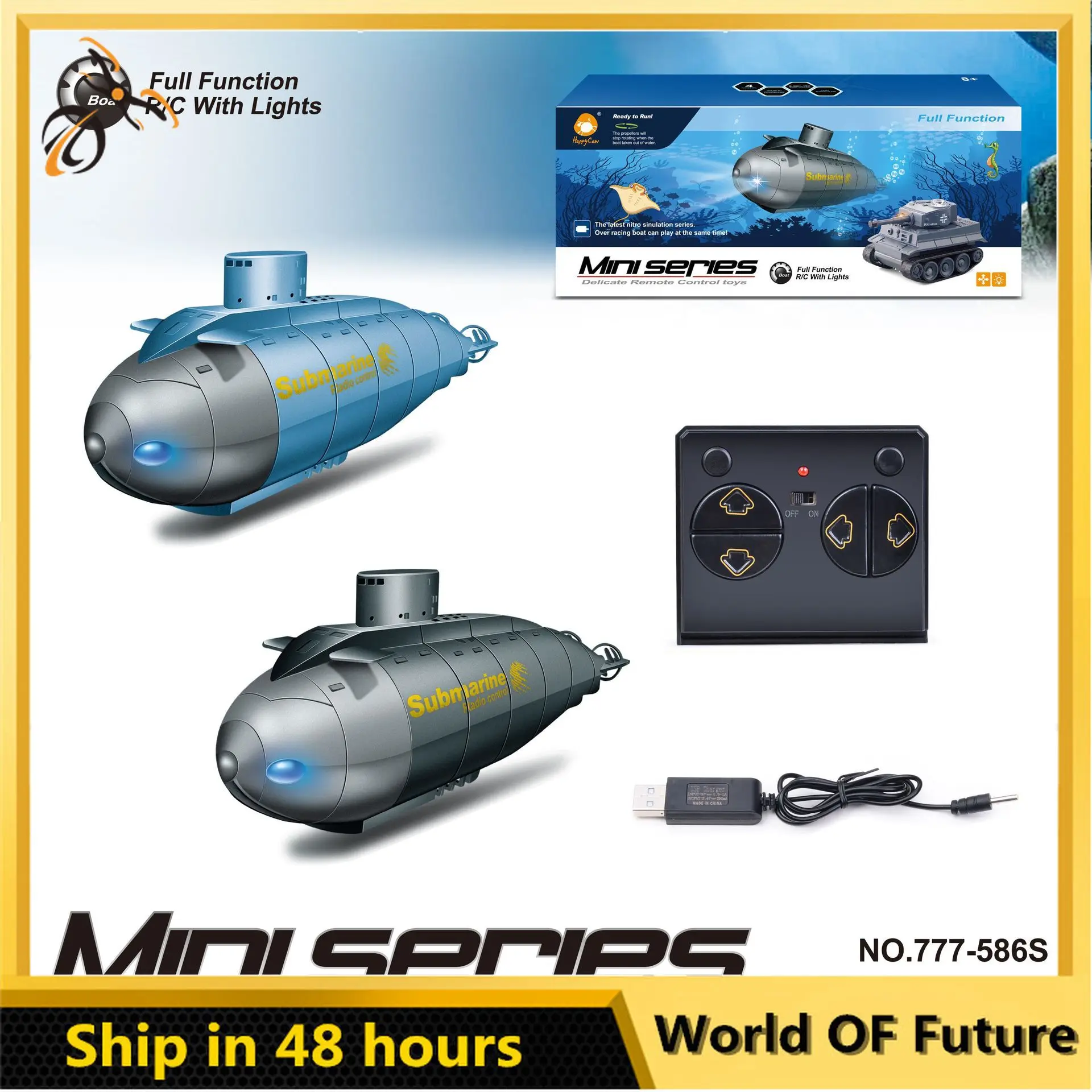 

6-Channel RC Submarine Model Mini Speed Boat Simulation Underwater Remote Control Aircraft Carrier Toy Gift Waterproof R/C Shark