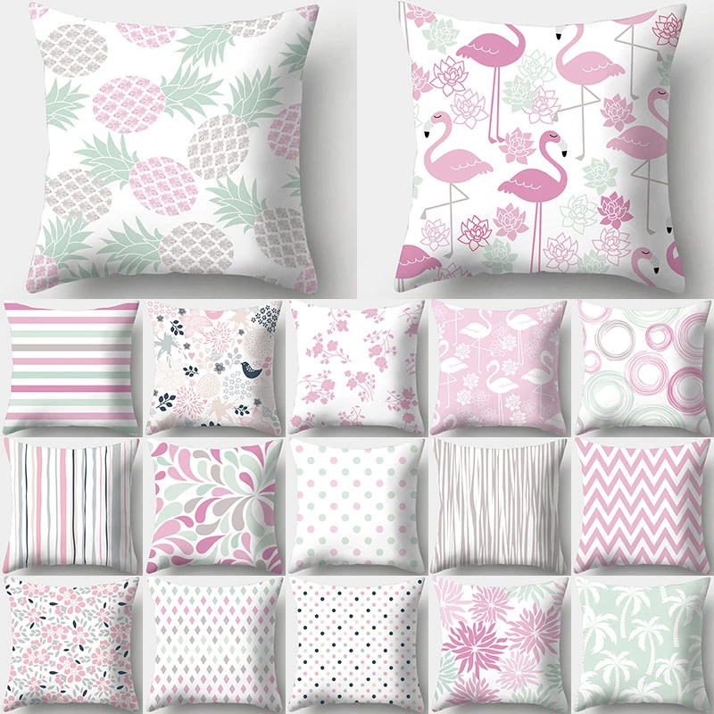 Customizable Pink Flamingo Floral Print Decorative Cushion Pillow Cover Throw Sofa 
Customizable Pink Flamingo Floral Print Decorative Cushion Pillow Cover Throw Sofa