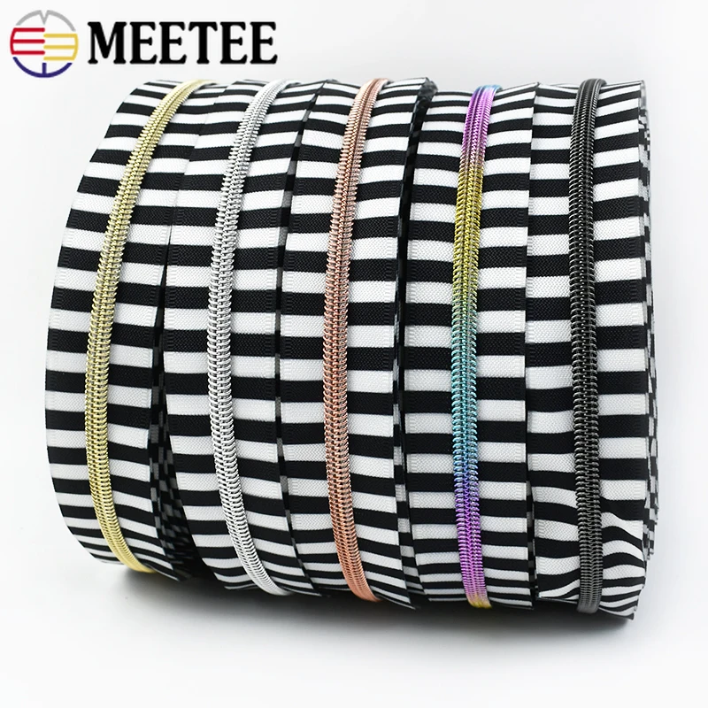 1-10M Meetee 5# Nylon Zipper Tapes Stripe Coil Zippers Garment Clothes Bag Decoration Zip Roll Repair Kit DIY Sewing Accessories
1-10M Meetee 5# Nylon Zipper Tapes Stripe Coil Zippers Garment Clothes Bag Decoration Zip Roll Repair Kit DIY Sewing Accessories