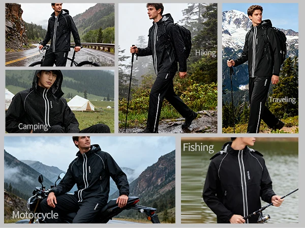 WOSAWE Motorcycle Raincoat Suits Men Women Waterproof Rain Jacket and Pant Reflective Hiking Motobike Riding Fishing Rainsuits 33 S442517ac920b421da1a998a6985fd68dP