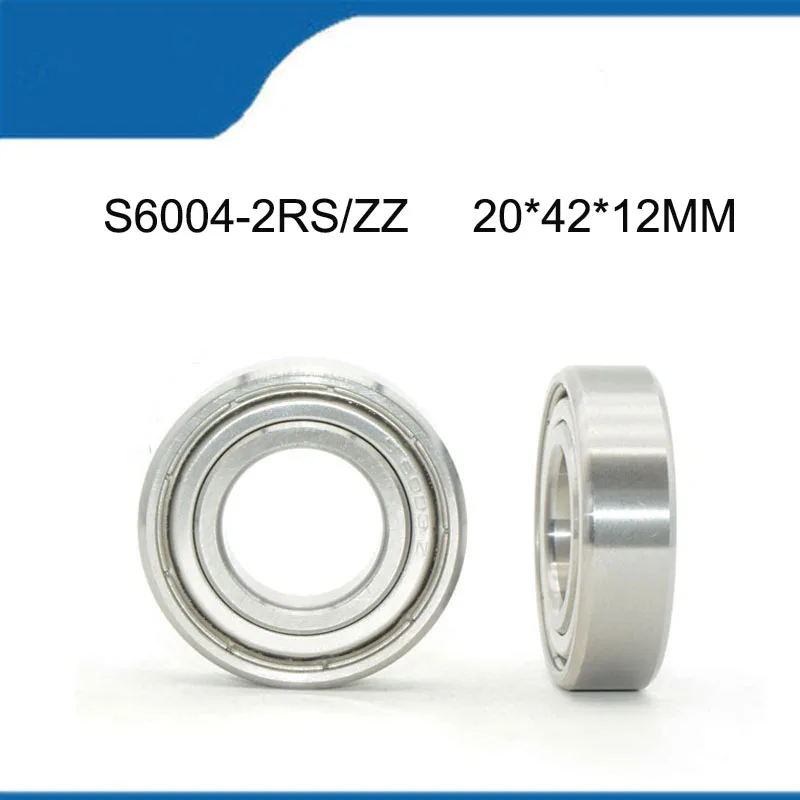 

5/10PCS S6004-2RS/ZZ (20*42*12MM) High Quality Stainless S6004RS/ZZ Steel Rubber Sealed Deep Groove Ball Bearing Shaft (ABEC-5)
