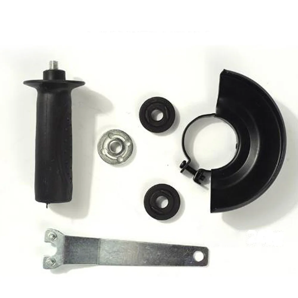 Угловая шлифовальная машина, электроинструмент, Сменный Набор, защитная ручка, гаечный ключ, фланцевые гайки для M10, режущие и шлифовальные диски
Угловая шлифовальная машина, электроинструмент, Сменный Набор, защитная ручка, гаечный ключ, фланцевые гайки для M10, режущие и шлифовальные диски