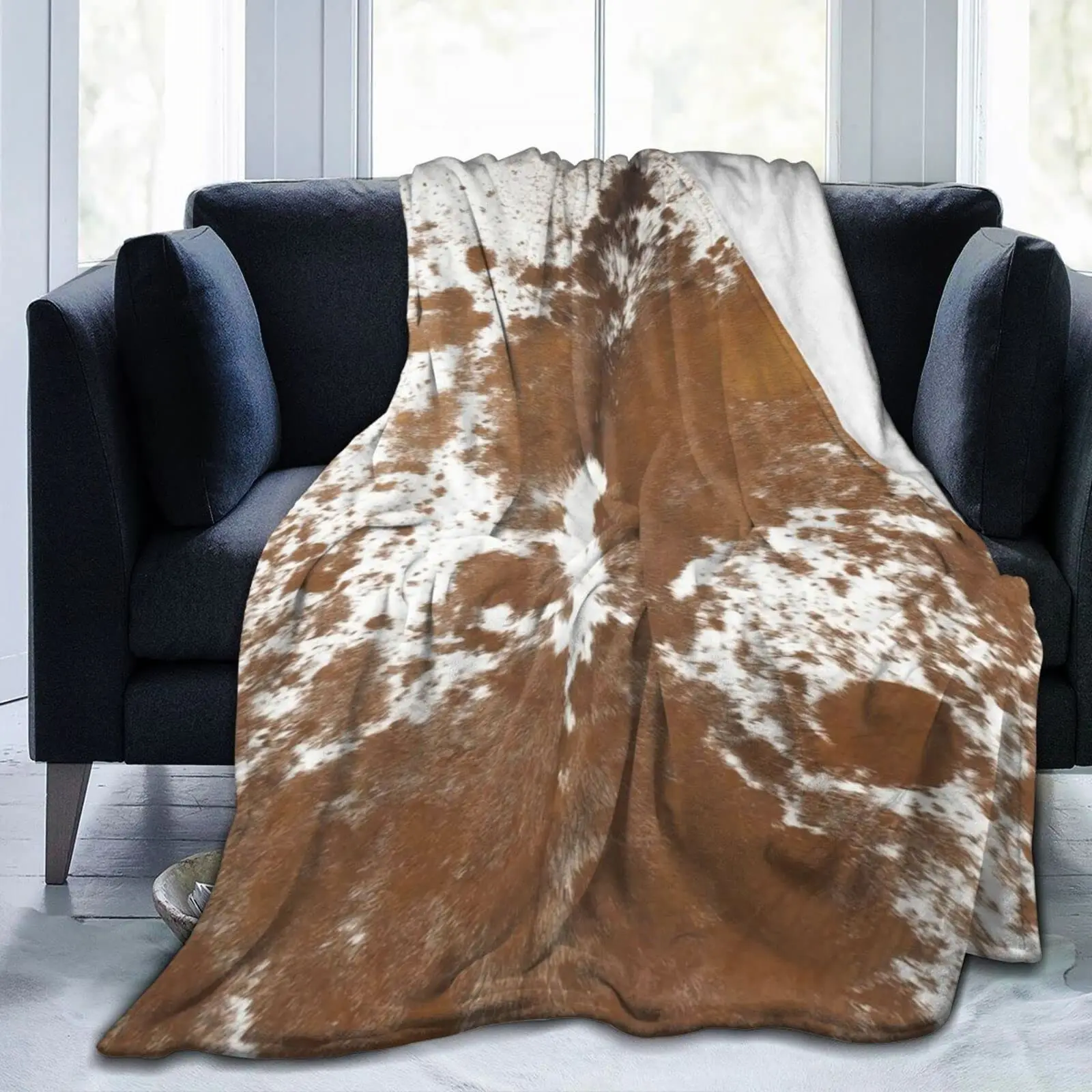 Cow Print Cowhide Throw Blanket All Season Brown Warm Lightweight Soft Fuzzy Flannel Blanket for Bed Sofa Couch,gifts for Friend 
Cow Print Cowhide Throw Blanket All Season Brown Warm Lightweight Soft Fuzzy Flannel Blanket for Bed Sofa Couch,gifts for Friend
