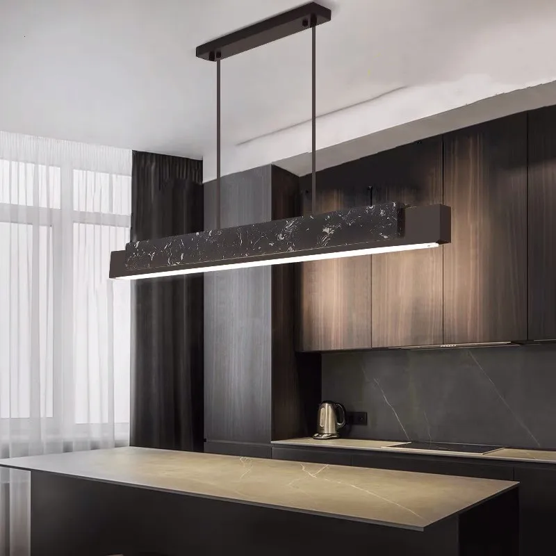 Indoor Lighting Modern Marble Chandelier Luxury Minimalist Long Strip Table Bar LED Pendant Hanging Lamp Ceiling Lustres Fixture
Indoor Lighting Modern Marble Chandelier Luxury Minimalist Long Strip Table Bar LED Pendant Hanging Lamp Ceiling Lustres Fixture