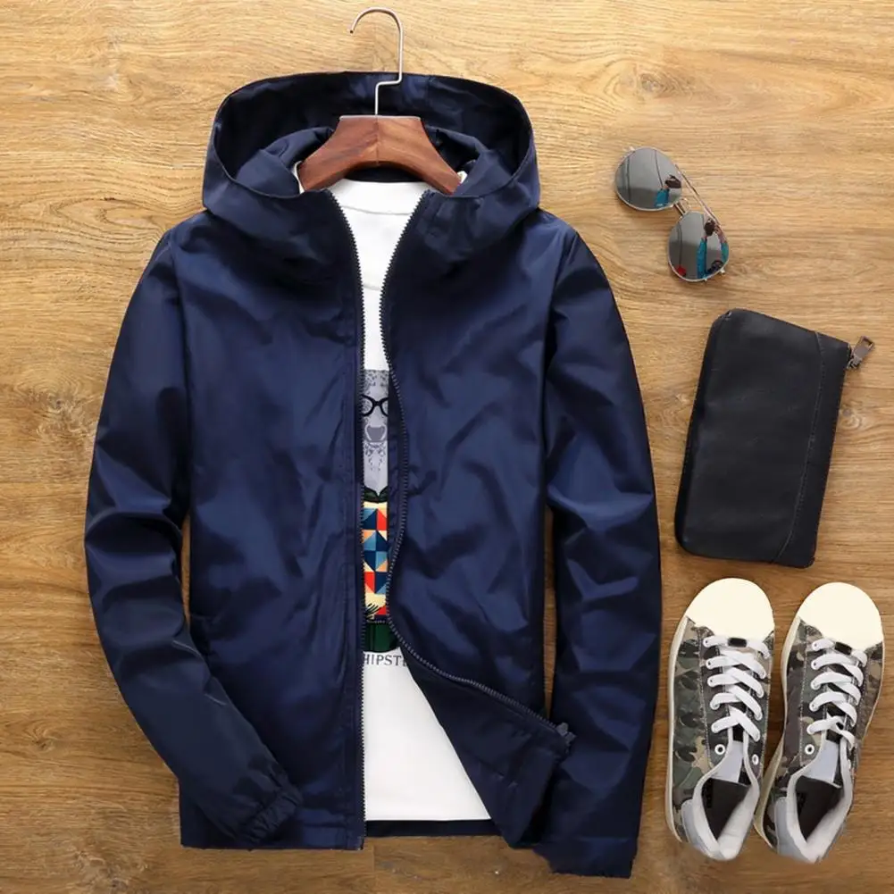 Stylish Men Jacket Zipper Male Pure Color Hood Windbreaker Jacket Fine Stitching Hooded Jacket for School
Stylish Men Jacket Zipper Male Pure Color Hood Windbreaker Jacket Fine Stitching Hooded Jacket for School