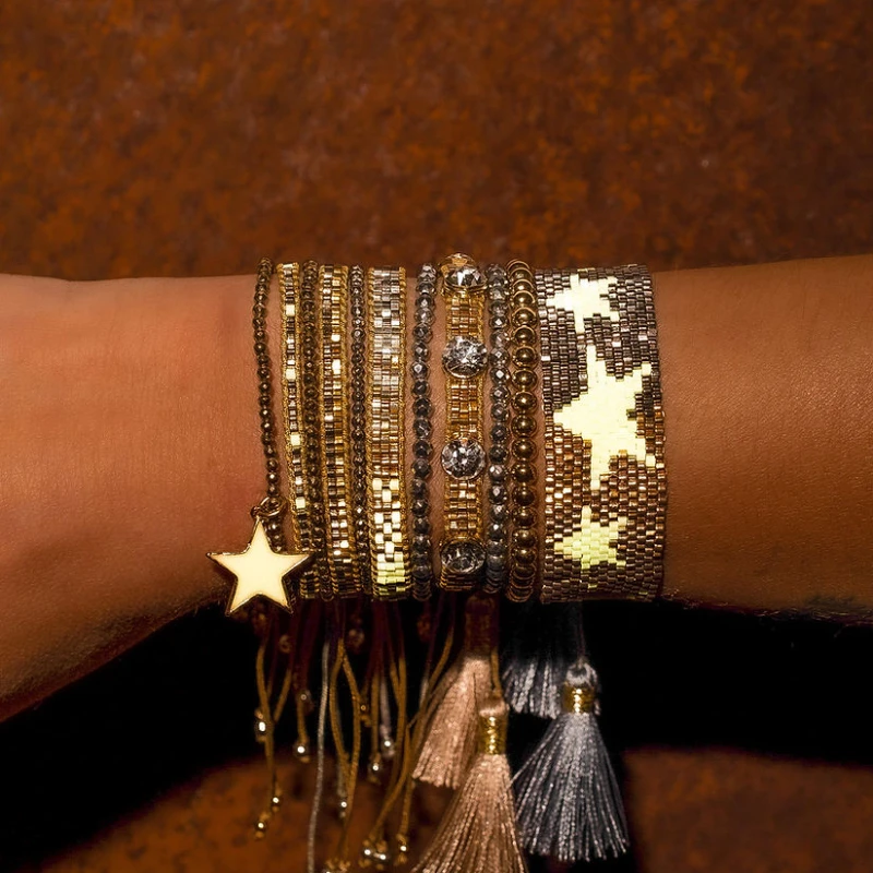Go2boho Handmade Miyuki Bead Jewelry Trendy Boho Loom Beaded Pulsera Wrap Adjustable Bracelets Star Braided Bracelet For Women
Go2boho Handmade Miyuki Bead Jewelry Trendy Boho Loom Beaded Pulsera Wrap Adjustable Bracelets Star Braided Bracelet For Women