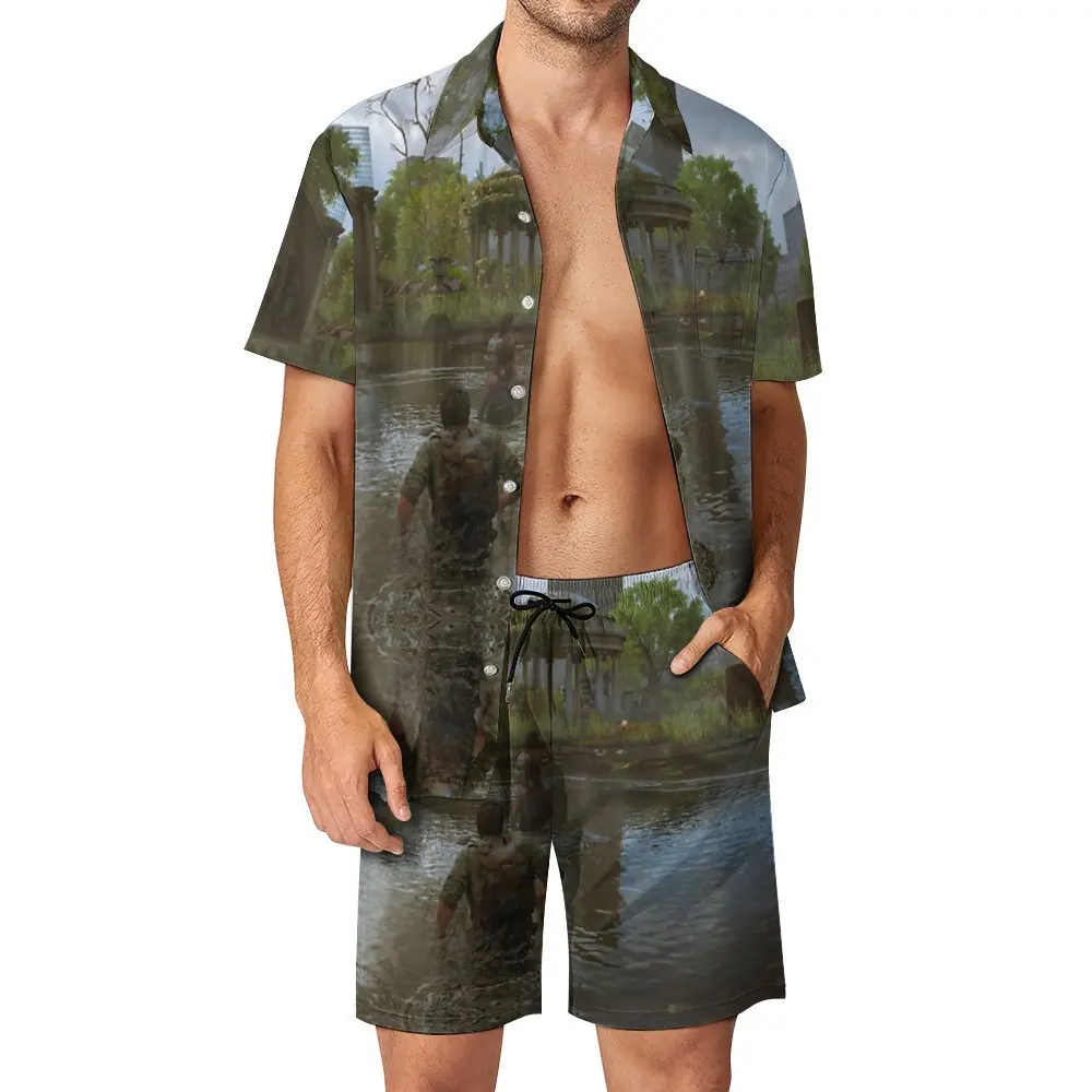 

The Last Of Us Adventure for Sale Men's Beach Suit 2 Pieces Suit High Quality Funny Going Out USA Size