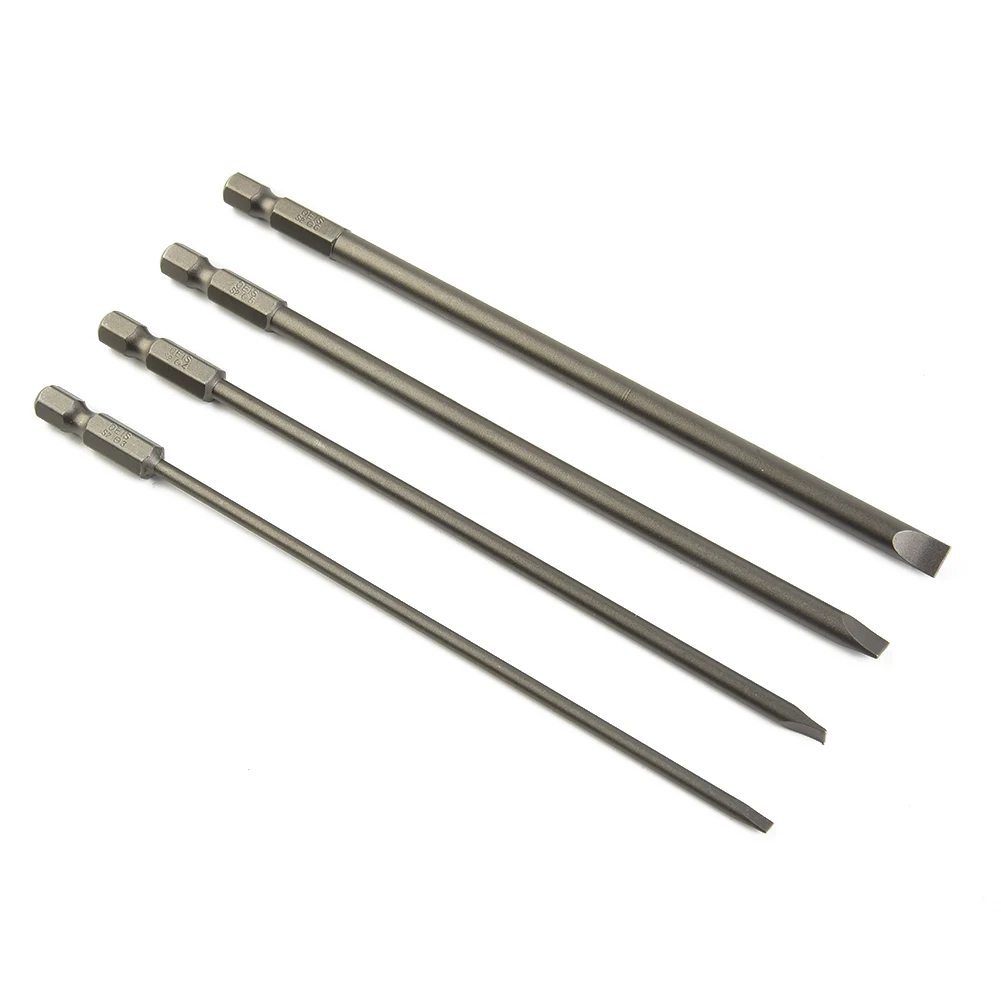 Hex Shank Screwdriver Bit 4pcs 6.25mm / 1/4 Inch Electric Manual SL3.0 SL4.0 SL5.0 SL6.0 Exquisite Workmanship
Hex Shank Screwdriver Bit 4pcs 6.25mm / 1/4 Inch Electric Manual SL3.0 SL4.0 SL5.0 SL6.0 Exquisite Workmanship
