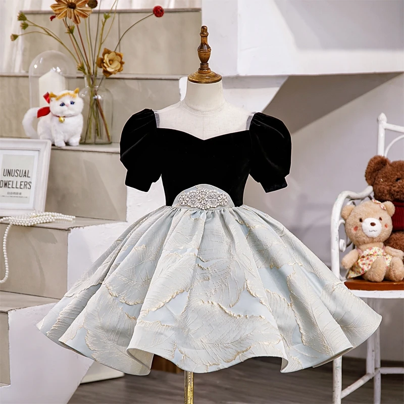 2-12Y Children Exquisite Birthday Party Dress Girls O-Neck Beading Evening Dresses Kids Puff Sleeve Formal Prom Gown
2-12Y Children Exquisite Birthday Party Dress Girls O-Neck Beading Evening Dresses Kids Puff Sleeve Formal Prom Gown