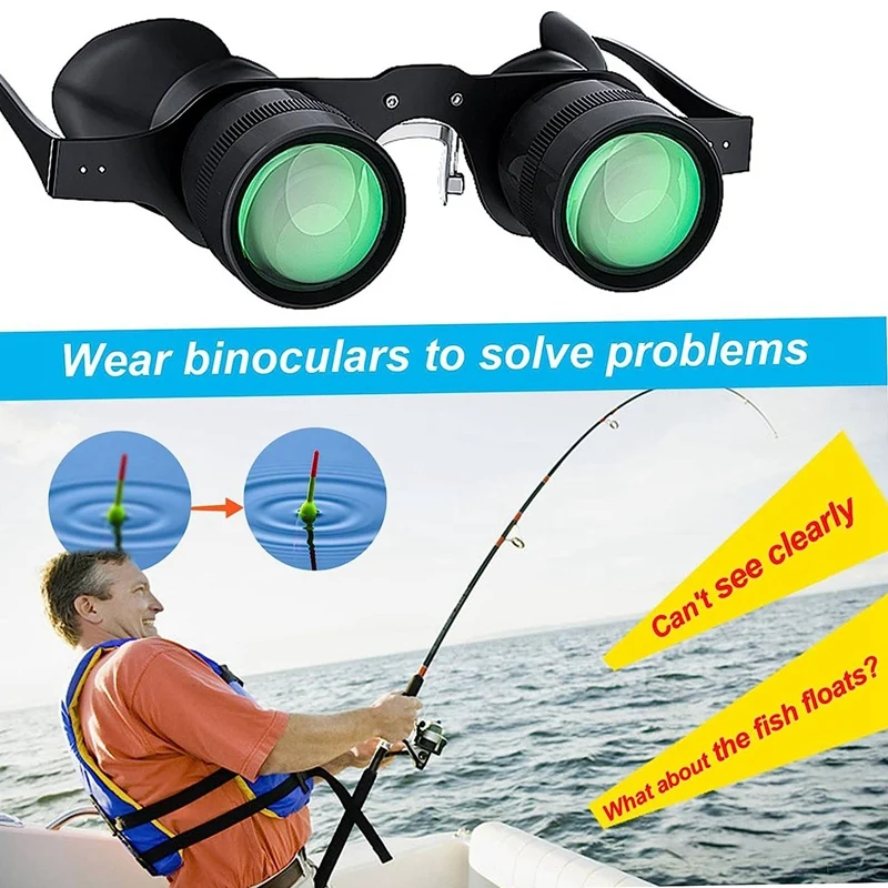 

Бинокль для рыбалки бинокль Hands Free, телескоп с 10-кратным увеличением, очки для наружной рыбалки, наблюдения за птицами