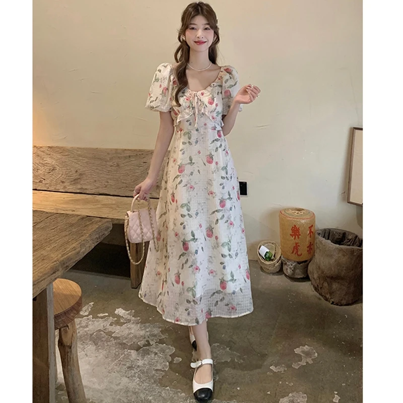2023 Summer New Dress French Gentle Design With Ruffle Edge Chiffon Flower Lace Up Free Shipping
2023 Summer New Dress French Gentle Design With Ruffle Edge Chiffon Flower Lace Up Free Shipping