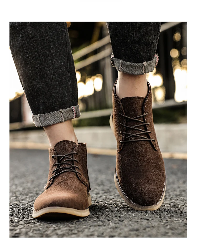Winter Men's Fashion Ankle Boots: Classic British Style