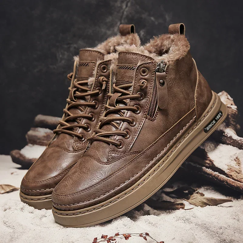 Men Boots Winter Cotton Shoes High-top Fashion Casual Shoes Trend Ankle Boots Flat Korean Version Tooling Shoes Student
Men Boots Winter Cotton Shoes High-top Fashion Casual Shoes Trend Ankle Boots Flat Korean Version Tooling Shoes Student