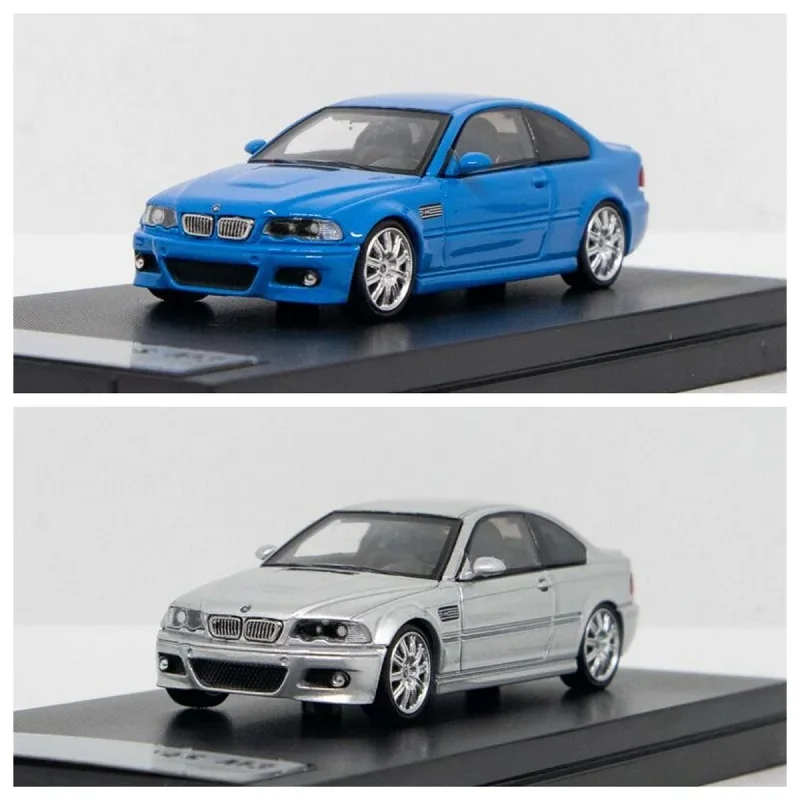 

Stance Hunters x SW 1:64 E46 M3 CSL Blue / Silver Diecast Model Car