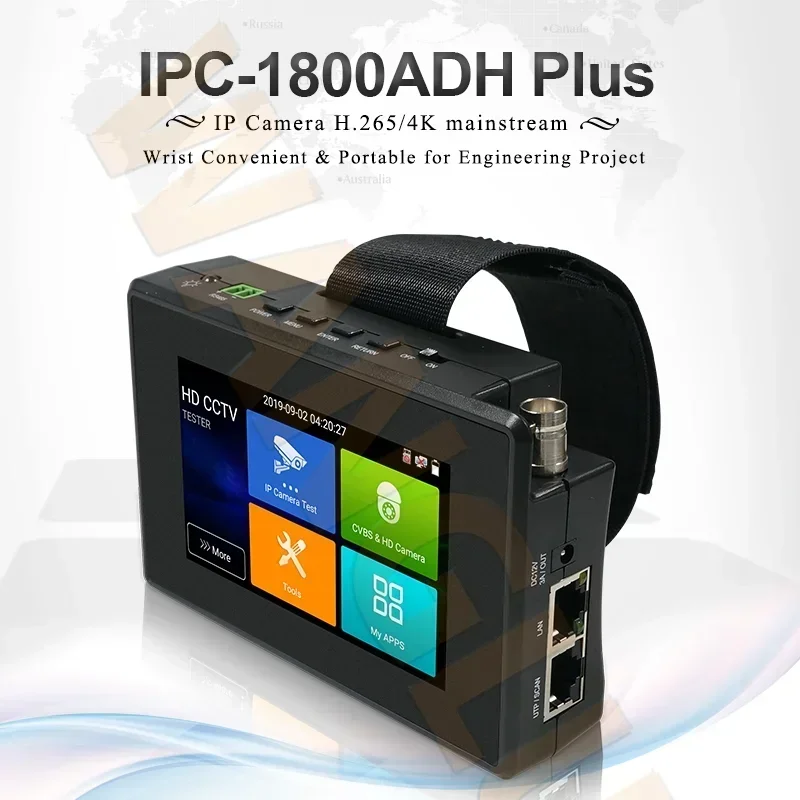 HD IPC1800 1080P Plus4" IP Camera Tester Monitor CCTV TVI CVBS Analog Video Test Touch Screen H.265 4K 8MP WIFI POE Power Output
HD IPC1800 1080P Plus4" IP Camera Tester Monitor CCTV TVI CVBS Analog Video Test Touch Screen H.265 4K 8MP WIFI POE Power Output