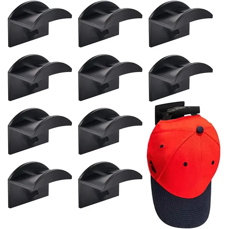 

Hat Holder Sticky Wall Mount Hook For Baseball Cap Casual Hat Storage Box No Drilling Paste Portable Door Closet Hanger Hook