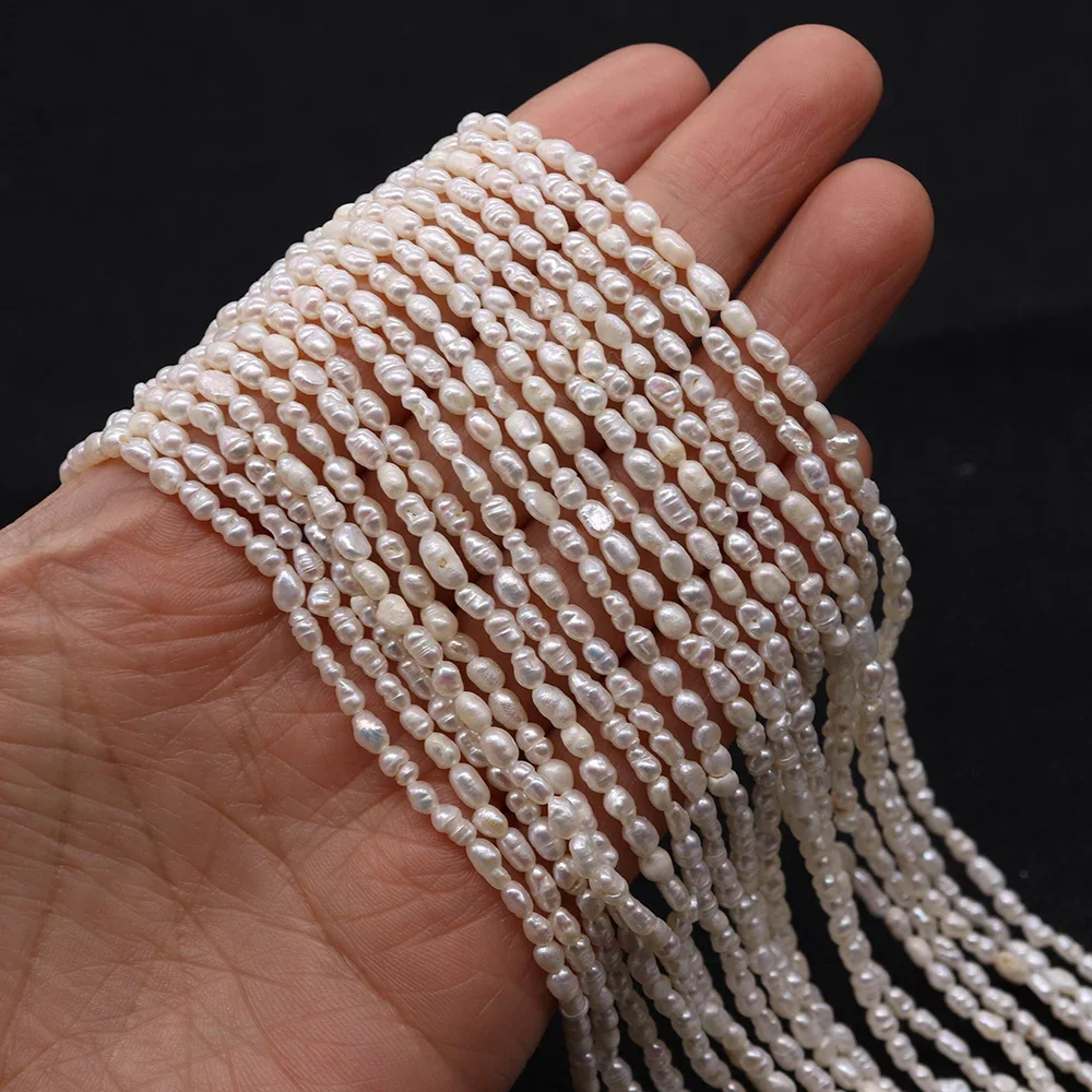 2-3mm Natural Freshwater Pearl White Rice Shape Pearl Grade A for DIY Jewelry Making Elegant Necklace Bracelet Jewelry Making 
2-3mm Natural Freshwater Pearl White Rice Shape Pearl Grade A for DIY Jewelry Making Elegant Necklace Bracelet Jewelry Making
