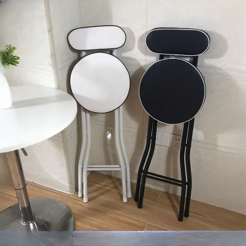 

Folding Nordic Bar Stools Reception Minimalist Manicure Modern Office Dining Chairs Accent Garden Bancos De Bar Furniture XR50BY