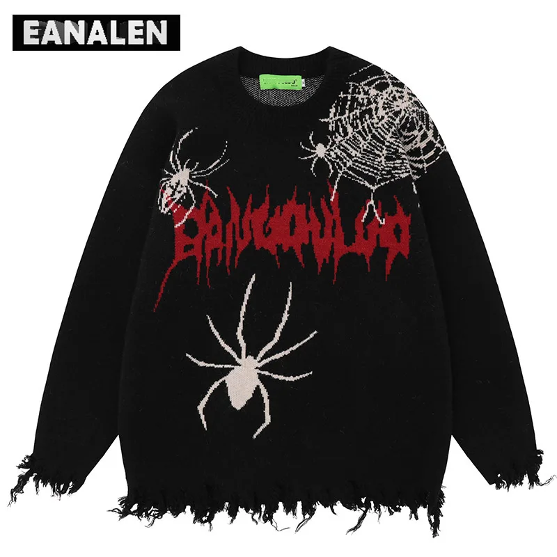 Harajuku Tassel Spider Graphic Sweater Men's Winter Vintage Gothic Oversized Knitted Pullover Grandpa Ugly Sweater Women's Y2K
Harajuku Tassel Spider Graphic Sweater Men's Winter Vintage Gothic Oversized Knitted Pullover Grandpa Ugly Sweater Women's Y2K