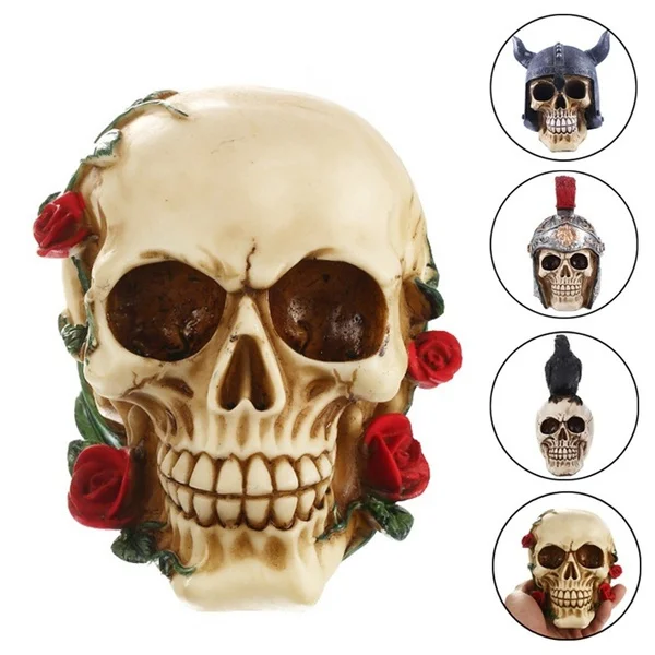 Fashion Resin Skull Head Statues Skeleton Head Halloween Skull Human Skull Figurine Resin Craft Ornament Home Decoration
Fashion Resin Skull Head Statues Skeleton Head Halloween Skull Human Skull Figurine Resin Craft Ornament Home Decoration