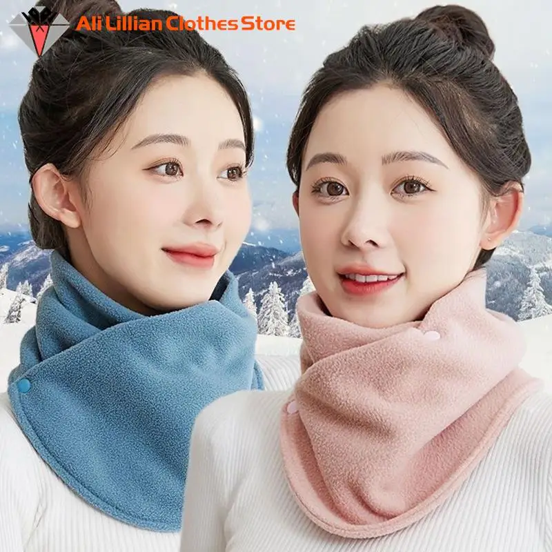 

Winter Fleece Neck Scarf Thickened Warmth Autumn Neck Sleeve Scarf For Women's Scarves Plush Double Layer Neckerchief Scarf Ring