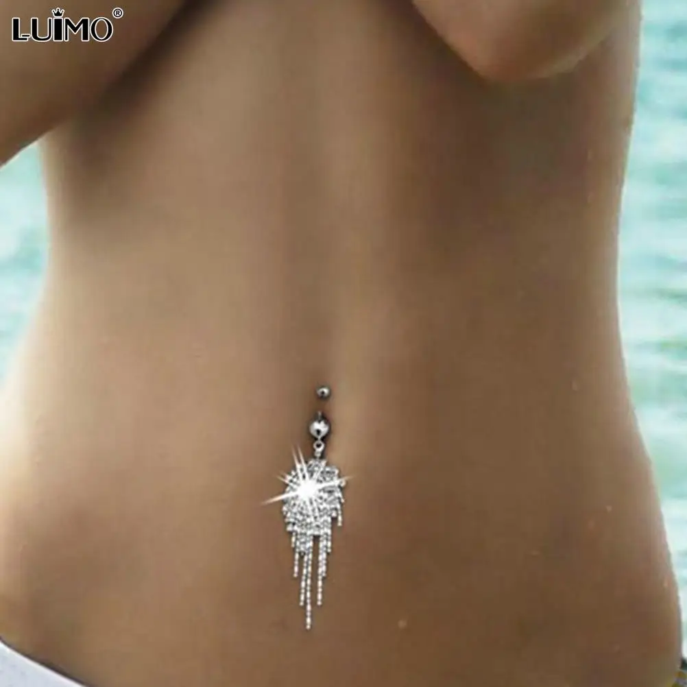 Navel Beads Dangle Pendant Button Belly Ring Bar Party Body Piercing jewelry Rhinestone Long Tassel plugs and tunnels
Navel Beads Dangle Pendant Button Belly Ring Bar Party Body Piercing jewelry Rhinestone Long Tassel plugs and tunnels