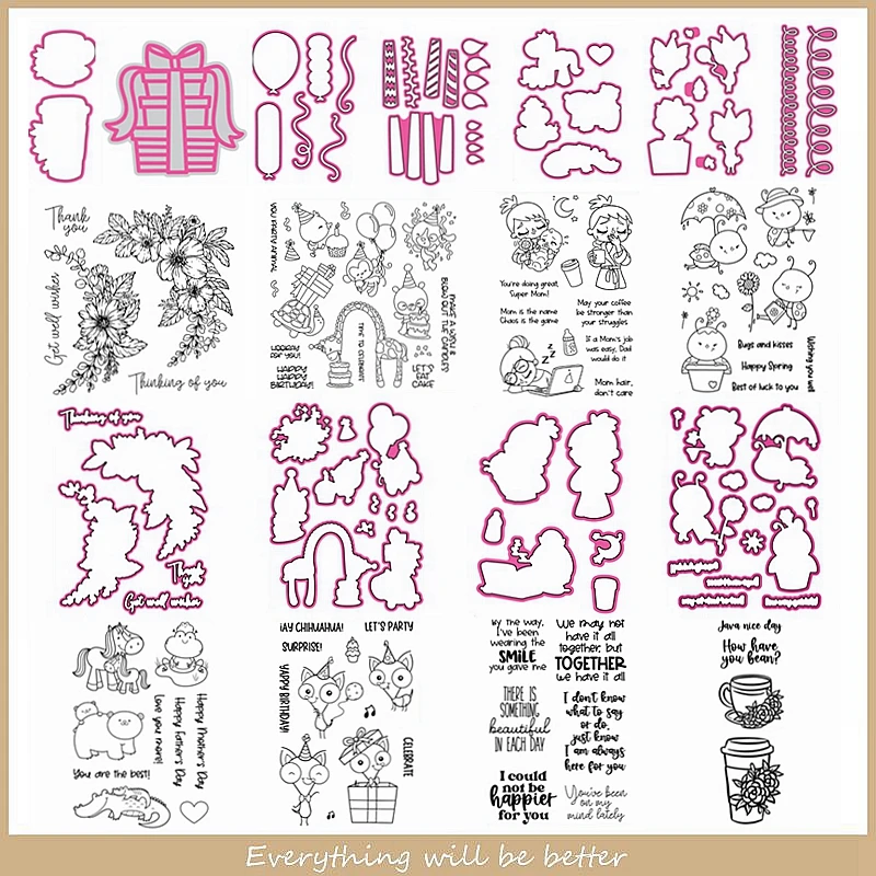 Metal Cutting Dies Match Clear Silicone Stamps Make Cards Diy Scrapbook Craft Stencils Animals Flower Hunman Gift Letter Words
Metal Cutting Dies Match Clear Silicone Stamps Make Cards Diy Scrapbook Craft Stencils Animals Flower Hunman Gift Letter Words