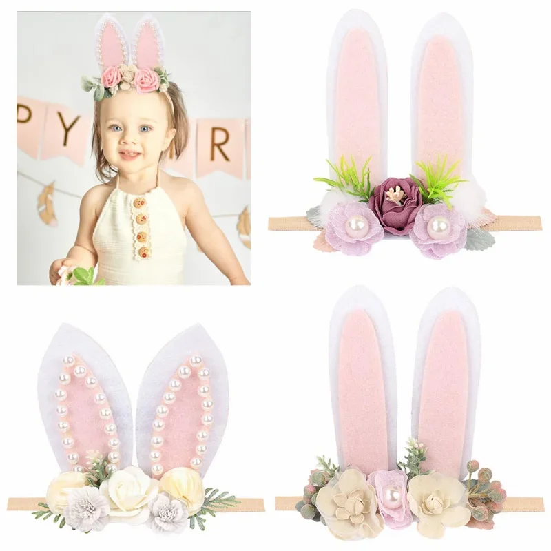 Baby Wide Bunny Ear Floral Headbands Girl Pearl Rabbit Ear Hairbands Elastic Hair Ties Bands For Infant Toddler Hair Accessories
Baby Wide Bunny Ear Floral Headbands Girl Pearl Rabbit Ear Hairbands Elastic Hair Ties Bands For Infant Toddler Hair Accessories