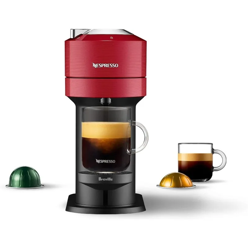 Кофемашина Nespresso Vertuo Next для кофе и эспрессо от Breville, Cherry Red, 1,1 литров
Кофемашина Nespresso Vertuo Next для кофе и эспрессо от Breville, Cherry Red, 1,1 литров