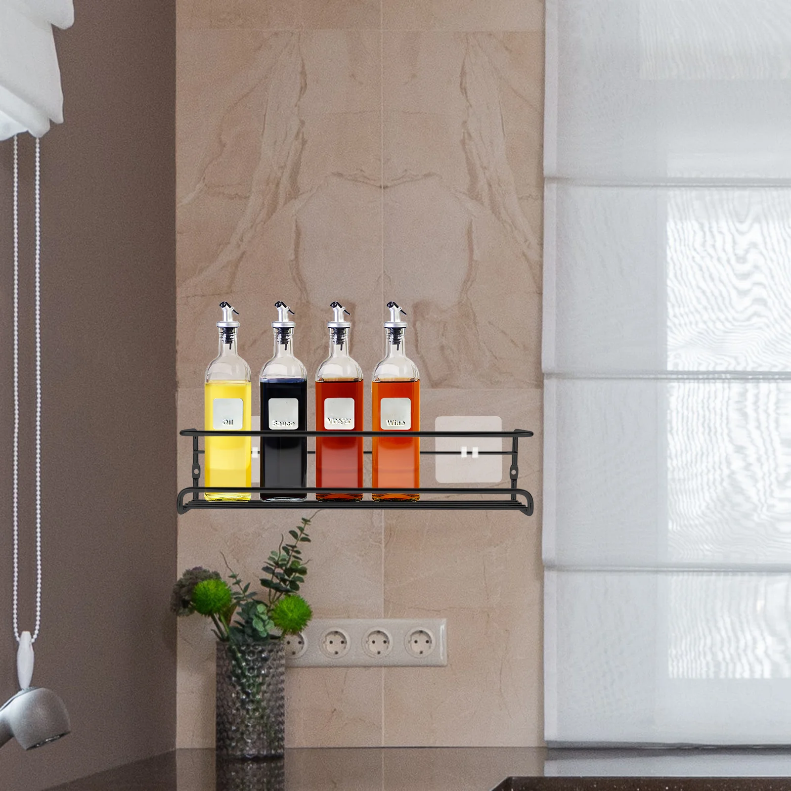 Kitchen Shelf Spice Racks Wall Mount Storage Shelves Single Decorative Pvc Practical for Home
Kitchen Shelf Spice Racks Wall Mount Storage Shelves Single Decorative Pvc Practical for Home