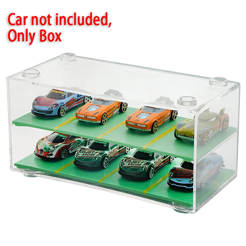 

Литая коробка для хранения автомобилей, акриловая Пылезащитная коробка 1:64 для горячих колес, прозрачная витрина, коробка для модельных автомобилей, стойка для игрушечного шкафа
