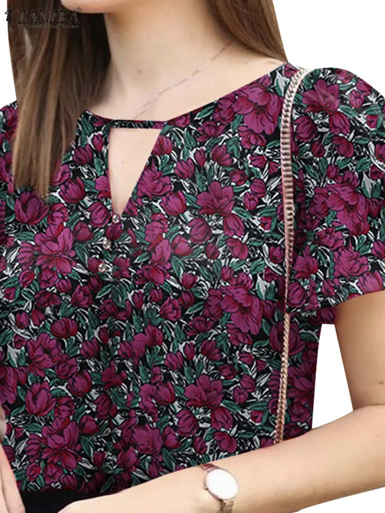 ZANZEA Female Fashion Floral Printed Blouse Summer Cutouts Chemise Flare Sleeve O-Neck Shirt Woman Elegant Party Tunic Tops 2023
ZANZEA Female Fashion Floral Printed Blouse Summer Cutouts Chemise Flare Sleeve O-Neck Shirt Woman Elegant Party Tunic Tops 2023